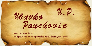 Ubavko Paučković vizit kartica